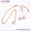 64503 Xuping lead and nickel safe alloy fashion jewelry magnetic 18k gold plated three pieces set